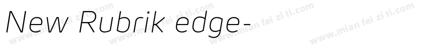 New Rubrik edge字体转换